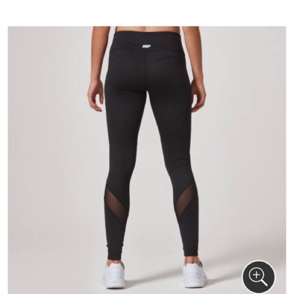 My Protein Black Heartbeat Leggings Size XS - Picture 2 of 2